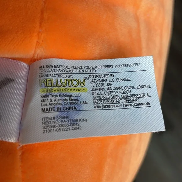 Tangie Halloween Orange Bat Original 12" Squishmallow 2021 - Picture 6 of 6